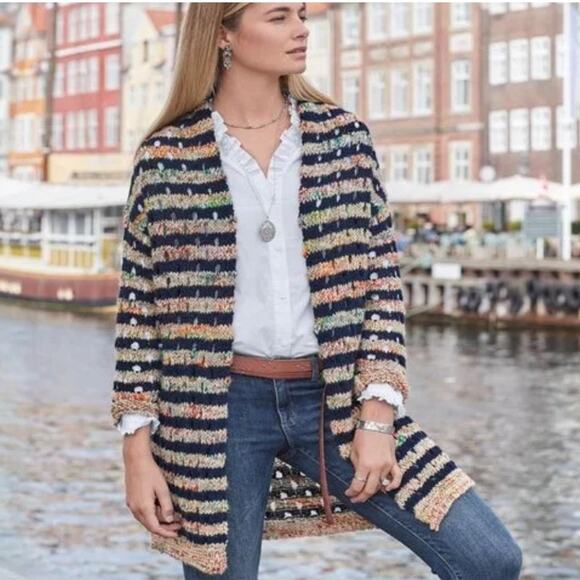Sundance Sweaters - Sundance Sunset Melange Cardigan Size Medium Long Sleeve Wool Blend Open Front